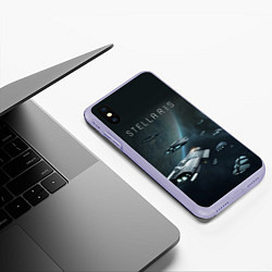 Чехол iPhone XS Max матовый Stellaris, цвет: 3D-светло-сиреневый — фото 2