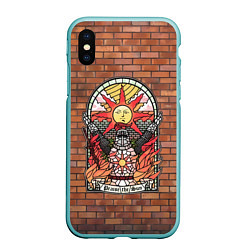 Чехол iPhone XS Max матовый Praise the Sun, цвет: 3D-мятный