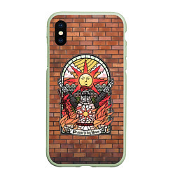 Чехол iPhone XS Max матовый Praise the Sun, цвет: 3D-салатовый