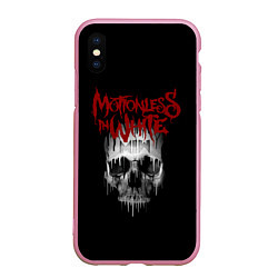 Чехол iPhone XS Max матовый MIW Skull, цвет: 3D-розовый