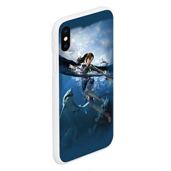 Чехол iPhone XS Max матовый TOMB RAIDER, цвет: 3D-белый — фото 2