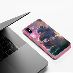 Чехол iPhone XS Max матовый Sea of thieves, цвет: 3D-малиновый — фото 2