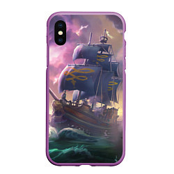 Чехол iPhone XS Max матовый Sea of thieves, цвет: 3D-фиолетовый