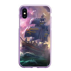 Чехол iPhone XS Max матовый Sea of thieves, цвет: 3D-сиреневый