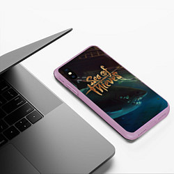 Чехол iPhone XS Max матовый Sea of thieves, цвет: 3D-сиреневый — фото 2