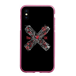 Чехол iPhone XS Max матовый The XX, цвет: 3D-малиновый