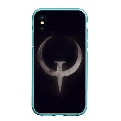 Чехол iPhone XS Max матовый Quake champions, цвет: 3D-мятный