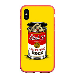 Чехол iPhone XS Max матовый Blink-182: Crappy punk rock, цвет: 3D-красный