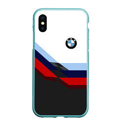 Чехол iPhone XS Max матовый BMW M SPORT, цвет: 3D-мятный