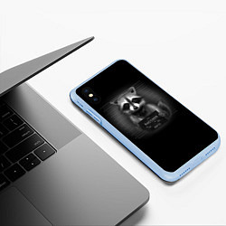 Чехол iPhone XS Max матовый Енот преступник, цвет: 3D-голубой — фото 2