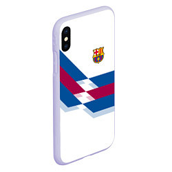 Чехол iPhone XS Max матовый FC Barcelona, цвет: 3D-светло-сиреневый — фото 2