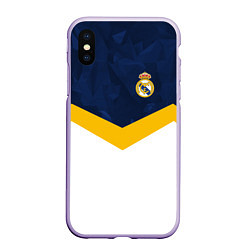 Чехол iPhone XS Max матовый Real Madrid FC: Sport, цвет: 3D-светло-сиреневый