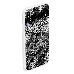 Чехол iPhone XS Max матовый Серая текстура, цвет: 3D-белый — фото 2