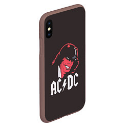 Чехол iPhone XS Max матовый AC/DC Devil, цвет: 3D-коричневый — фото 2