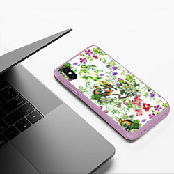 Чехол iPhone XS Max матовый Райский остров, цвет: 3D-сиреневый — фото 2