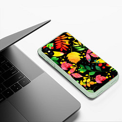 Чехол iPhone XS Max матовый Осень, цвет: 3D-салатовый — фото 2