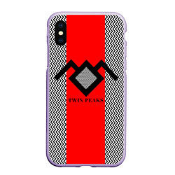 Чехол iPhone XS Max матовый Twin Peaks Mark, цвет: 3D-светло-сиреневый