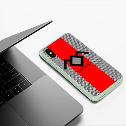 Чехол iPhone XS Max матовый Twin Peaks Mark, цвет: 3D-салатовый — фото 2