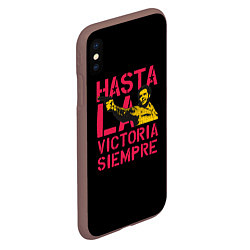 Чехол iPhone XS Max матовый Hasta La Victoria Siempre, цвет: 3D-коричневый — фото 2