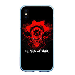 Чехол iPhone XS Max матовый Gears of War: Red Skull, цвет: 3D-голубой