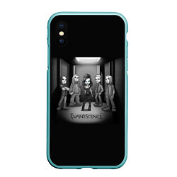 Чехол iPhone XS Max матовый Evanescence Band, цвет: 3D-мятный