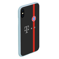Чехол iPhone XS Max матовый Bayern FC: Black 2018, цвет: 3D-голубой — фото 2