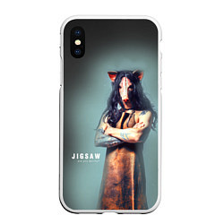 Чехол iPhone XS Max матовый Jigsaw 2, цвет: 3D-белый