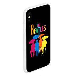 Чехол iPhone XS Max матовый The Beatles: Colour Rain, цвет: 3D-белый — фото 2