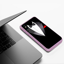 Чехол iPhone XS Max матовый Смокинг мистера, цвет: 3D-сиреневый — фото 2