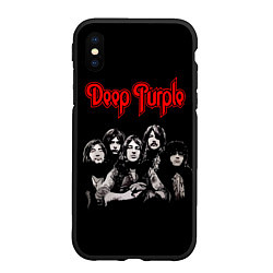 Чехол iPhone XS Max матовый Deep Purple, цвет: 3D-черный