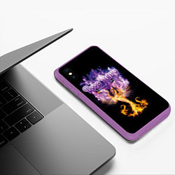 Чехол iPhone XS Max матовый Deep Purple: Phoenix Rising, цвет: 3D-фиолетовый — фото 2