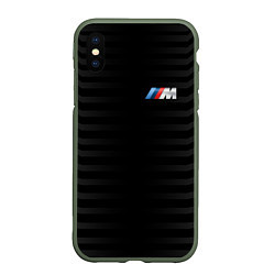 Чехол iPhone XS Max матовый BMW M BLACK & GREY, цвет: 3D-темно-зеленый