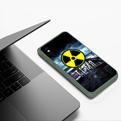 Чехол iPhone XS Max матовый S.T.A.L.K.E.R: Тёма, цвет: 3D-темно-зеленый — фото 2