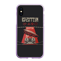 Чехол iPhone XS Max матовый Led Zeppelin: Mothership, цвет: 3D-сиреневый