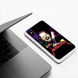 Чехол iPhone XS Max матовый Metallica: James Alan Hatfield, цвет: 3D-белый — фото 2