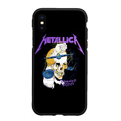 Чехол iPhone XS Max матовый Metallica - damaged justice