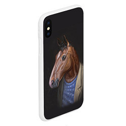 Чехол iPhone XS Max матовый BoJack, цвет: 3D-белый — фото 2