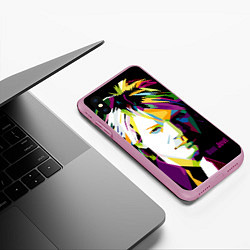 Чехол iPhone XS Max матовый Jon Bon Jovi Art, цвет: 3D-розовый — фото 2