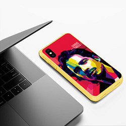 Чехол iPhone XS Max матовый Chris Cornell Art, цвет: 3D-желтый — фото 2