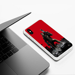 Чехол iPhone XS Max матовый Soldier: William Blaskovitz, цвет: 3D-белый — фото 2