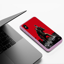 Чехол iPhone XS Max матовый Soldier: William Blaskovitz, цвет: 3D-сиреневый — фото 2