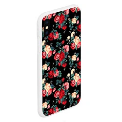 Чехол iPhone XS Max матовый Кустовые розы, цвет: 3D-белый — фото 2