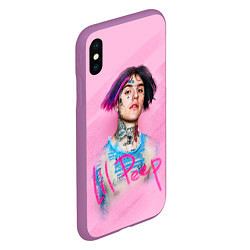 Чехол iPhone XS Max матовый Lil Peep: Pink Style, цвет: 3D-фиолетовый — фото 2