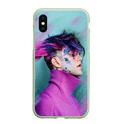 Чехол iPhone XS Max матовый Lil Peep: Neon Style, цвет: 3D-салатовый