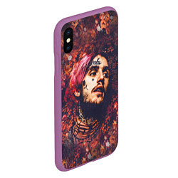 Чехол iPhone XS Max матовый Lil Peep: Cry baby, цвет: 3D-фиолетовый — фото 2