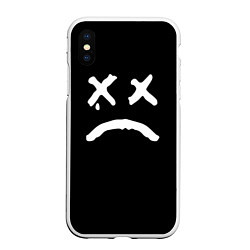 Чехол iPhone XS Max матовый Lil Peep: RIP Smile, цвет: 3D-белый