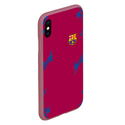 Чехол iPhone XS Max матовый FC Barcelona: Purple Original, цвет: 3D-малиновый — фото 2