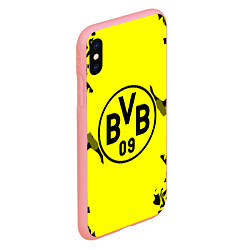 Чехол iPhone XS Max матовый FC Borussia Dortmund: Yellow & Black, цвет: 3D-баблгам — фото 2