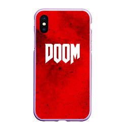 Чехол iPhone XS Max матовый DOOM: Marsian Blood, цвет: 3D-сиреневый