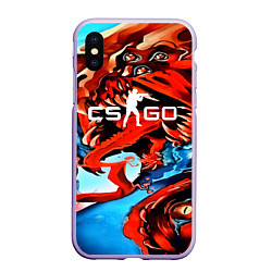 Чехол iPhone XS Max матовый CS:GO Beast Rage, цвет: 3D-светло-сиреневый